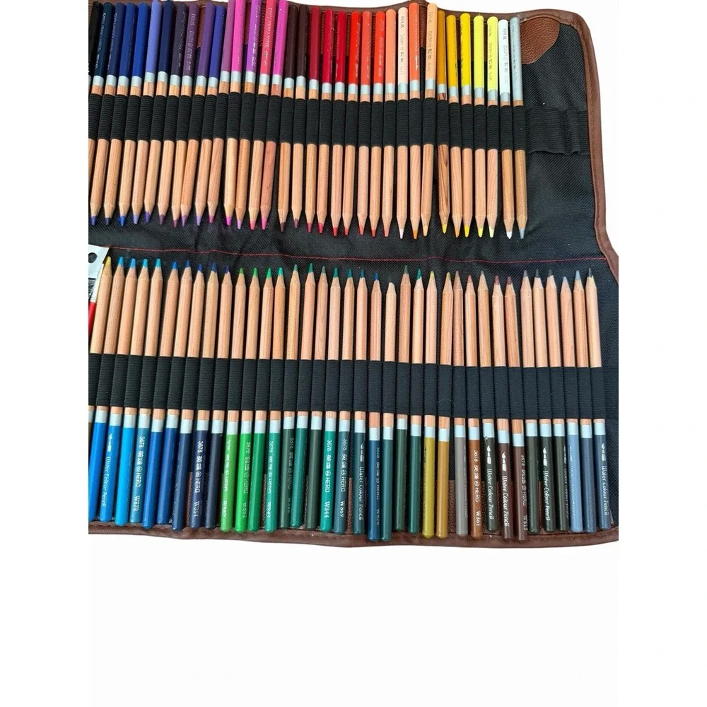 JNW Direct Set of Watercolor Pencils 72 Pack Vibrant & Smooth Accessories Case